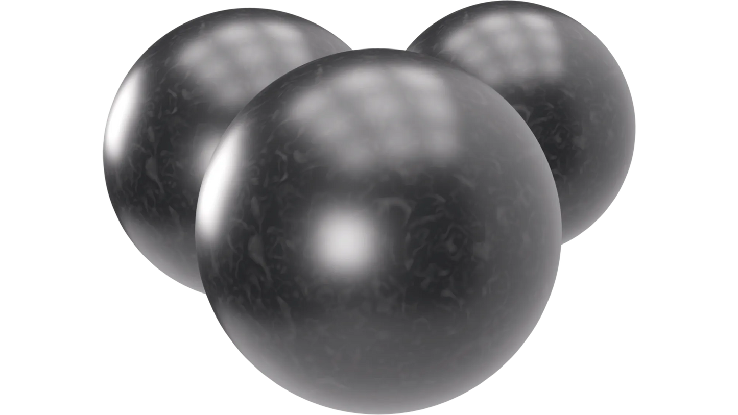 BILLES CAOUTCHOUC NOYAU ACIER CAL 68 X50 - RBI